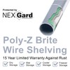Nexel 18" x 42" x 54", 4 Tier, Poly-Z-Brite Adjustable