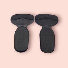 Shoe heel protection pad T-shaped scratch prevention black 1 pair 7ea