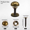8Pcs Brass Decorative Screws with Caps, Mirror Screws with Decorative