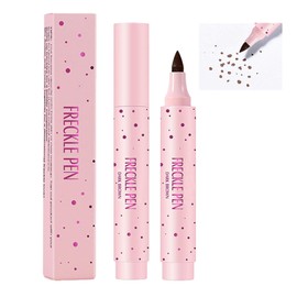 Soft Dot Sopt Lifelike Freckle Pen Makeup for All Skin Types, Natural Effortless Sunkissed Makeup with Freckle Stamp and Fake Tattoo (Dark Brown)