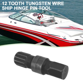 SG Store 1pc Hinge Pin Removal Tool 91-78310 18-9861 Steel 12 Teeth Wrench Compatible with MerCruiser Z-Drives Sterndrive Alpha Black