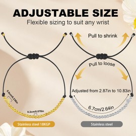HyperFun Matching Bracelets For Couples Pinky Promise Bracelet Love Heart Friendship Bracelets Relationship Gifts For Women Boyfriend Girlfriend Mother Her Valentines Day