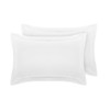 400-Thread-Count Cotton Sateen, 2 Oxford Pillow Cases - White
