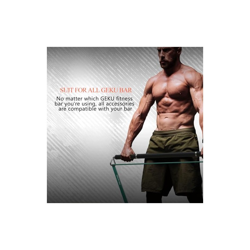 GEKU FIT Resistance Bands Bar Accessories, Fitness Handles, Detachable Workout