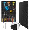 Hogurity Peg Board, 6 Pack 12"x12" Black Metal Pegboard Panels