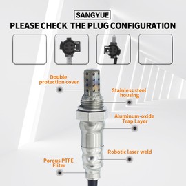 Sangyue 2PCS Oxygen O2 Sensor 1 & 2 for 1997 1998 1999 2000 Jeep Wrangler 2.5L/4.0L Upstream + Downstream