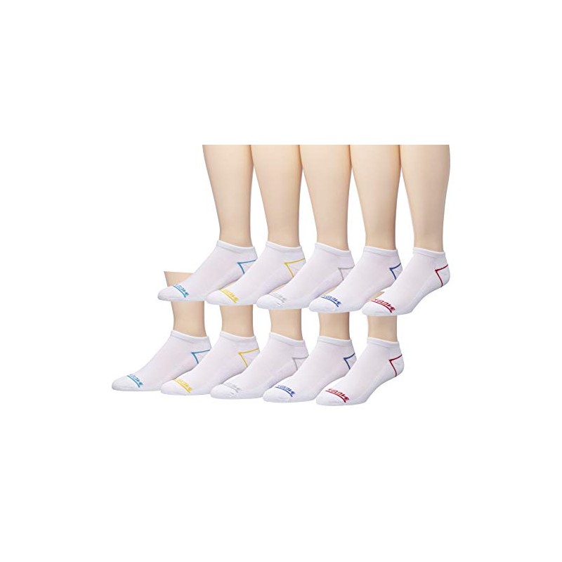 BodyGlove Boys' Socks, Pack of 10 (WHITE w Multi Color