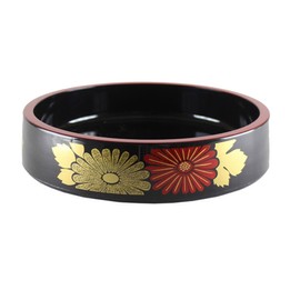 TrueCraftware- 8-1/2” Round Sushi Party Serving Tray- Japanese Style Tableware Food Serving Tray Sushi Plate Appetizer Serving Plates Sushi Serving Platter for Sashimi Seafood Sushi Restaurant Home