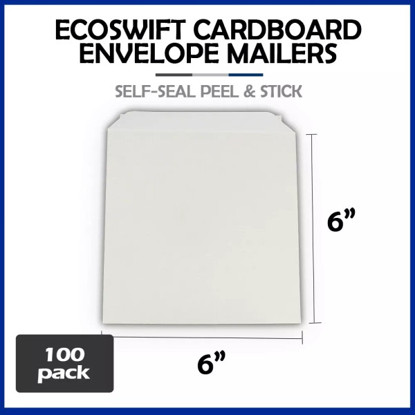 EcoSwift 100 - 6x6 "EcoSwift" Brand Self Seal Cardboard CD/DVD