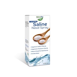 NaturePro All Natural Saline Nasal Spray, 0.75 fl. oz., Kosher, Dual Salt Moisturizing Formula