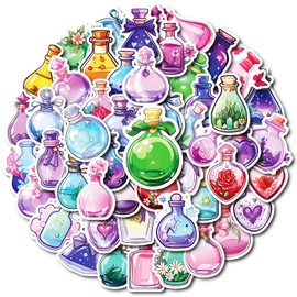 50pcs Fantasy Magic Potion Bottle Waterproof Decorative Sticker