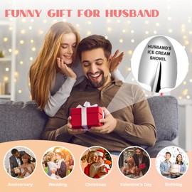 GENLGE Husband Gifts Funny Gifts for Husband Birthday Wedding Anniversary Valentine's Day Novelty Husband's Ice Cream Shovel Spoon