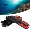 Adjustable Adult Diving Fins Comfortable Snorkeling Swimming Flippers Assistant EquipmentRed
