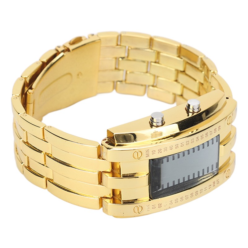 Men's Watch Fashion Exquisite Waterproof Alloy Men's LED Watch with