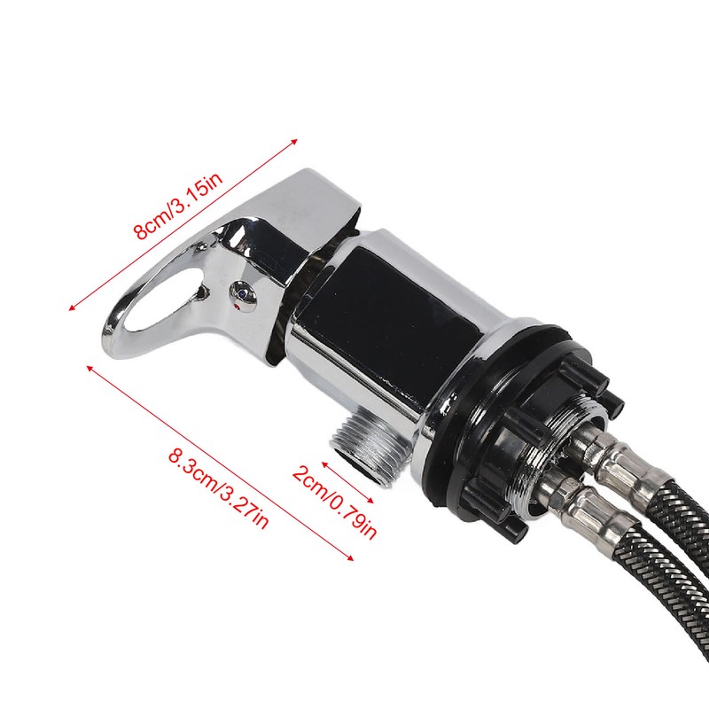 Shampoo Bowl Faucet Rust Resistant 70cm Hose Zinc Alloy Structure