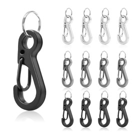 CooBigo - Mini mosquetón, ganchos pequeños a presión, para llavero de paracaídas, para colgar llave, mochila, pequeño flash EDC