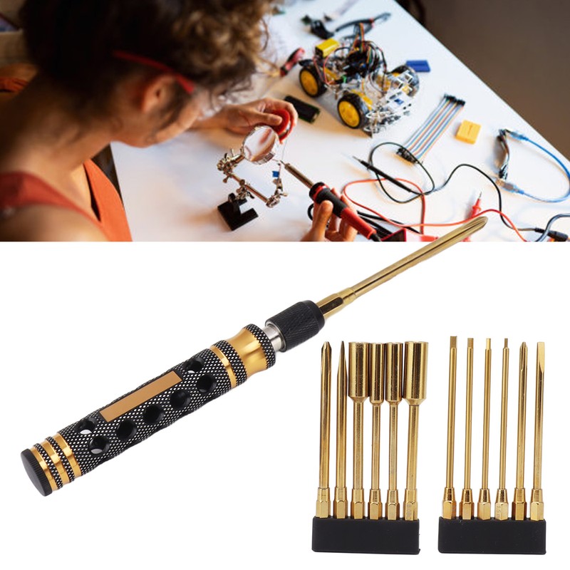 Screw Driver Repair Tool Push Type 12 in 1 Ergonomic