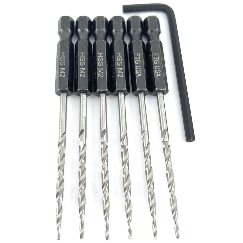 FTG USA Tapered Countersink Drill Bit Set 6 Pc #4