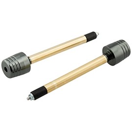 EFFEX EBB301M Handlebar Weights for Big Aluminum Handles, Compatible with Inner Diameter 0.6 inch (14 mm), Gunmetal, Set of 2