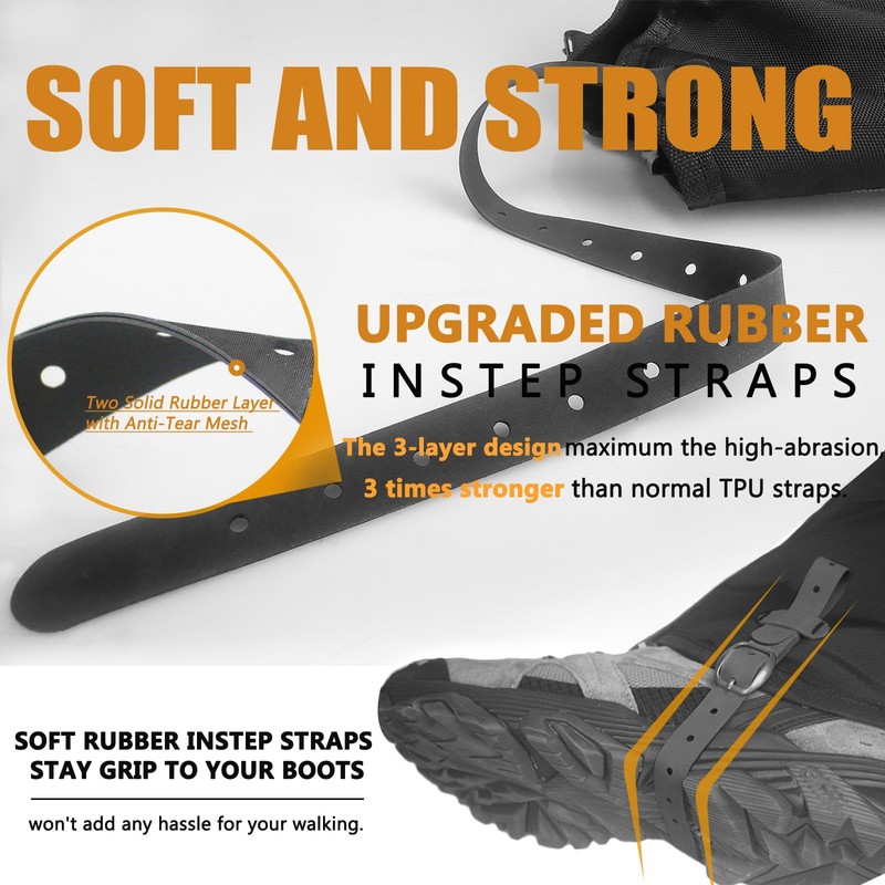 Frelaxy Leg Gaiters Ultra HIGH-Performance Hunting Gaiters, 100% Waterproof Hiking