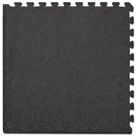 Meister X-THICK 3/4" Interlocking Carpet Top EVA Foam Mats - 2'x2' Tiles for Exercise, Play Areas & Offices - Black - 16 Tiles (64 Sqft)