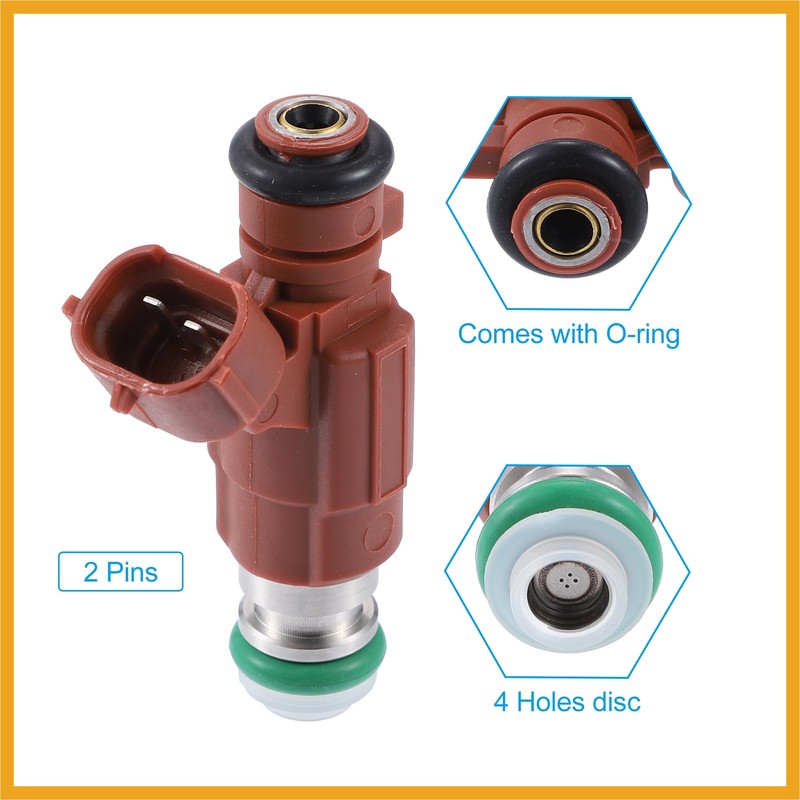 Partuto 4 Pcs 16600-5L300 FBJB100 Fuel Injector for Nissan Sentra