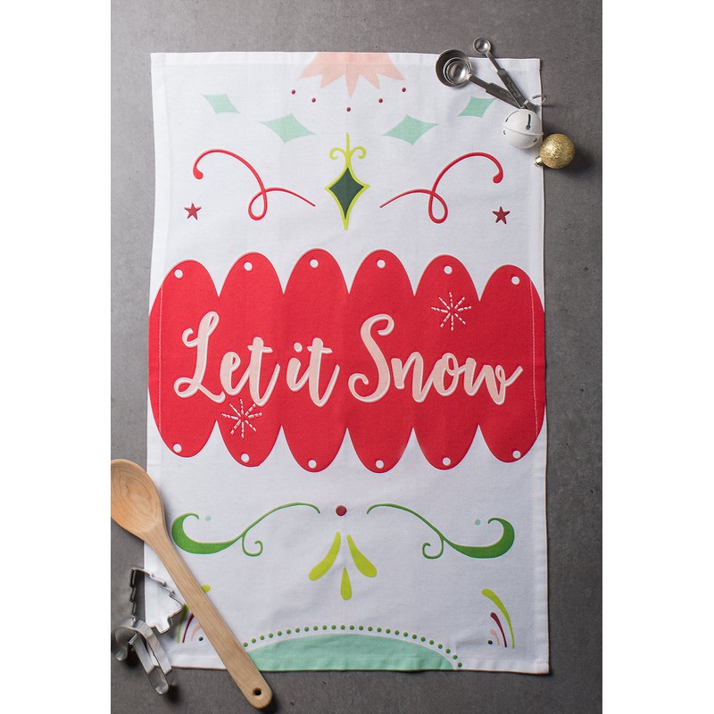 DII Holiday Kitchen Towel Set, Christmas Tea Towels for Baking,