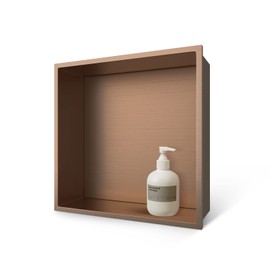 MERRANOX Shower Niche,Stainless Steel Shower Niche,Recessed Niche Shower for Bathroom Storage,no tiling Required, 12" X 12" X 4",Antique Copper