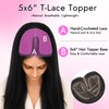 Hair Toppers for Women, 5x6 Inch Large Base Clip In,24