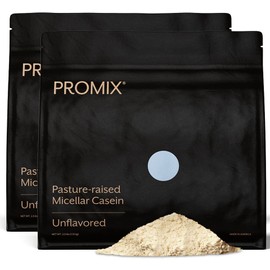 ProMix Nutrition Promix Casein Protein Powder, Unflavored - 5lb Bulk - Grass-Fed & 100% All Natural - Slow & Sustained Recovery -Post Workout Fitness - Shakes, Smoothies, Baking & Cooking Recipes - Gluten-Free