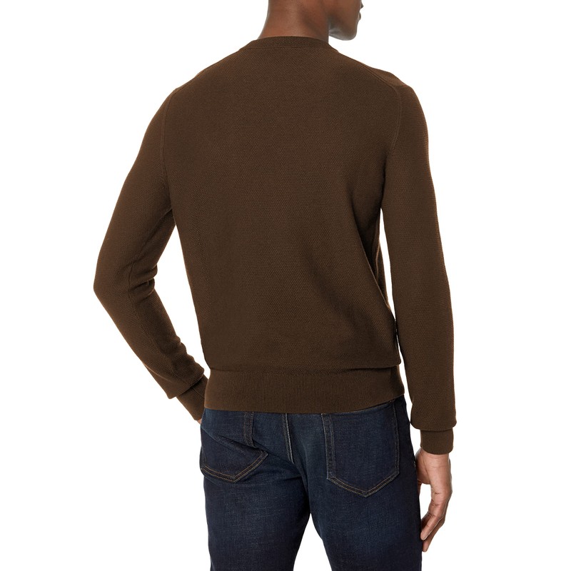 BOSS Cotton Blend Logo Patch Sweater