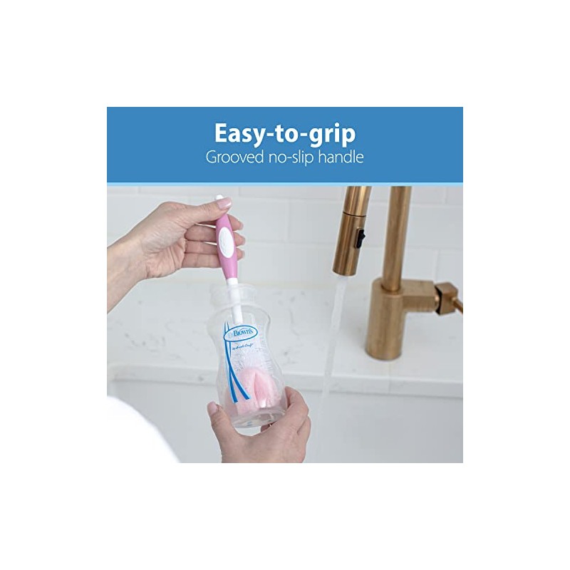 Dr. Brown's Reusable Sponge Baby Bottle Cleaning Brush with Suction