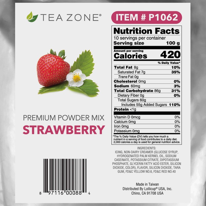Tea Zone 2 lb Strawberry Powder