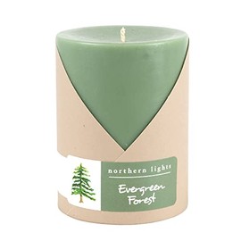 Northern Lights Candles Fragrance Palette Pillar, 3x4, Evergreen Forest