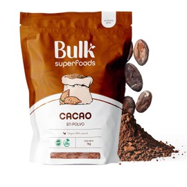 BULK SUPERFOODS Cacao en Polvo Sin Azúcar Origen 100% Natural