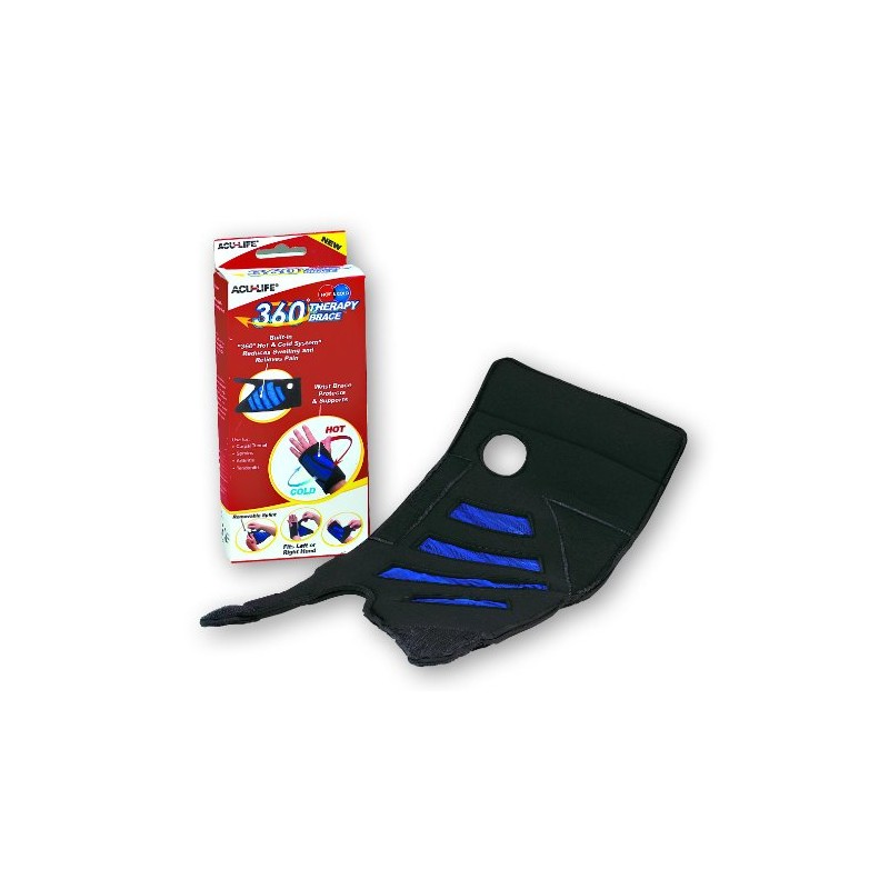 360 Cold Therapy Wrist Brace, Black, Universal