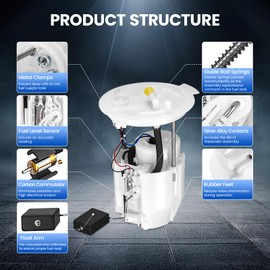 SYKRSS E2561M Eletric Fuel Pump Assembly Compatible with Ford Fusion 2010-2012, Compatible with Lincoln MKZ 2011-2012, Milan 2010-2011, L4 2.5L, Replaces FG1141