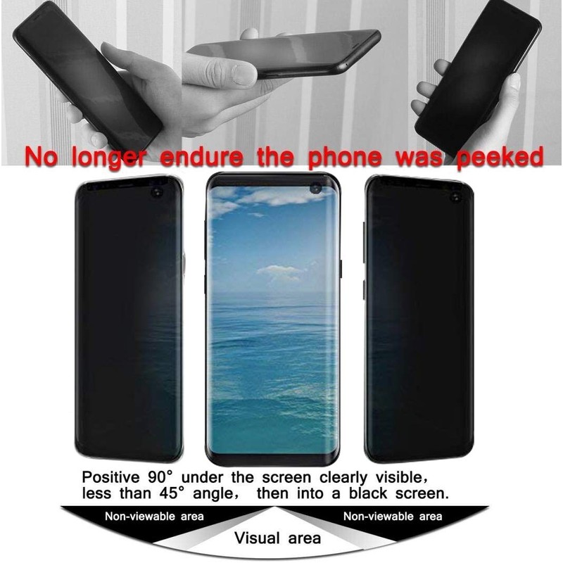 Omio [2 Pack] for Galaxy S10E Privacy Screen Protector Tempered