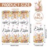 50 PCS Happy Easter Guest Napkins Easter Bunny Floral Paper
