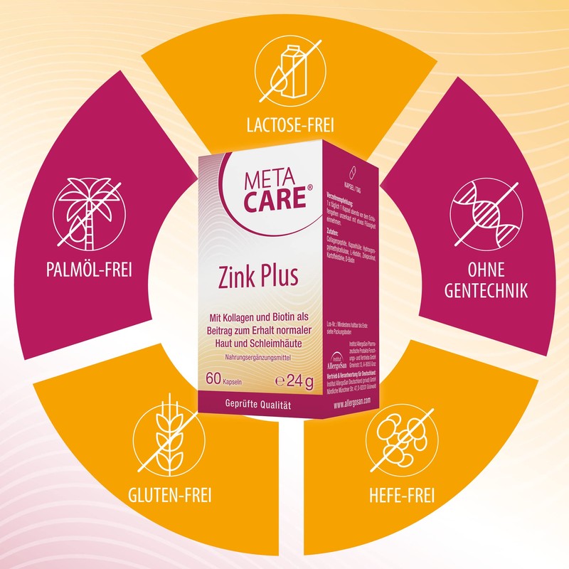 META CARE Zinc Plus - Innovative Combination with Collagen and