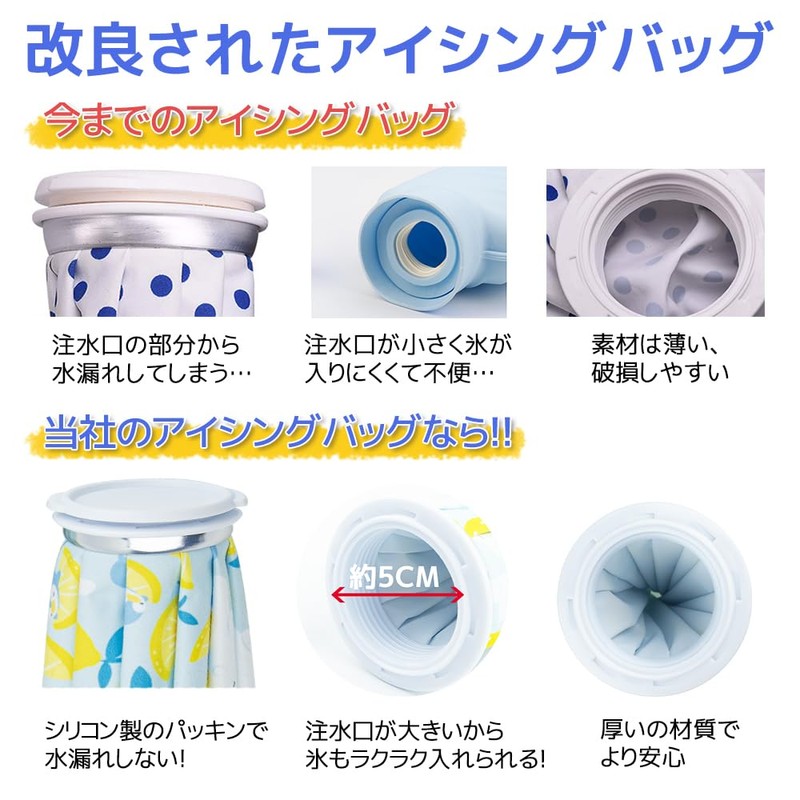 Ice Bag, Icing Bag, Set of 2, Large Diameter, Cold
