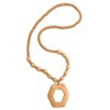 collezione alessandro Regina Long Necklace with Opulent Pendant, Wood, Pearl