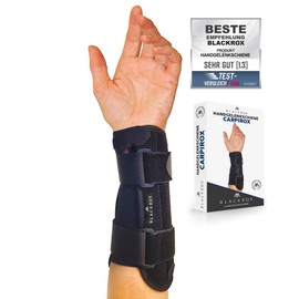 BLACKROX Carpirox Wrist Splint Comparison Winner 2026 Wrist Brace Wrist Support Hand Bandage Sports Men Women Left and Right Hand Wrist Bandages (M, Black)