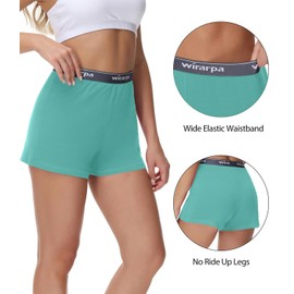 wirarpa Women's Multicolor Cotton Sleep Shorts Comfywear Lounge Pajama Shorts 3 Pack,Size 2XL