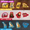 12 Pack Wild Animal Puzzles, 48 Pieces Step-by-Step Animal Jigsaws,