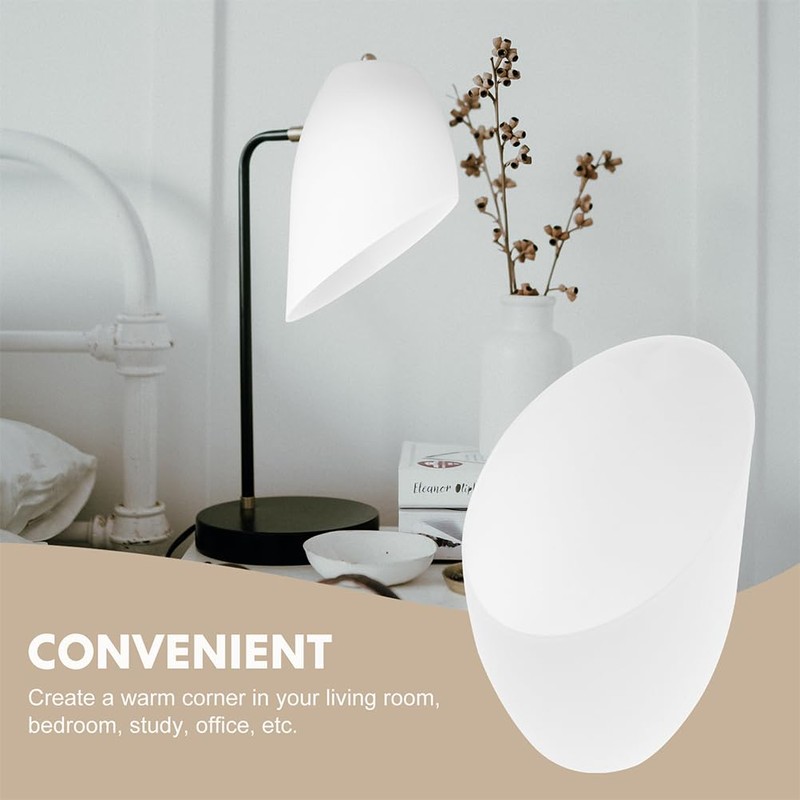 Luxshiny Horseshoe Lamp Shade Replacement 5-Pack Plastic Lamp Shades 5.35X3.54X1.65