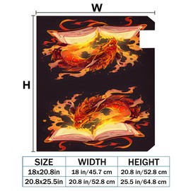 Magic Book Dragon Mailbox Covers Magnetic Standard Size 21"x18" Letter Box Cover Mailbox Wraps Post Mailbox Decorations for Outdoor Garden Yard