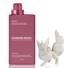 GEEETECH Upgraded 3D Printer Resin, 405nm Fast UV-Curing 1kg Standard Resin, Photopolymer 3D Printing Resin for DLP LCD 3D Printing (White, 1kg)