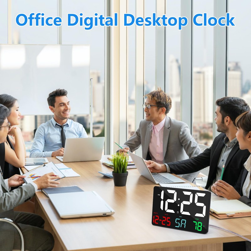 SZELAM Digital Clock Large Display, 11.5 Inch Digital Calendar Alarm