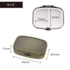 Daio Manufacturing B325-2 Square Portable 2-Compartment Accessory Case, Stainless Steel,